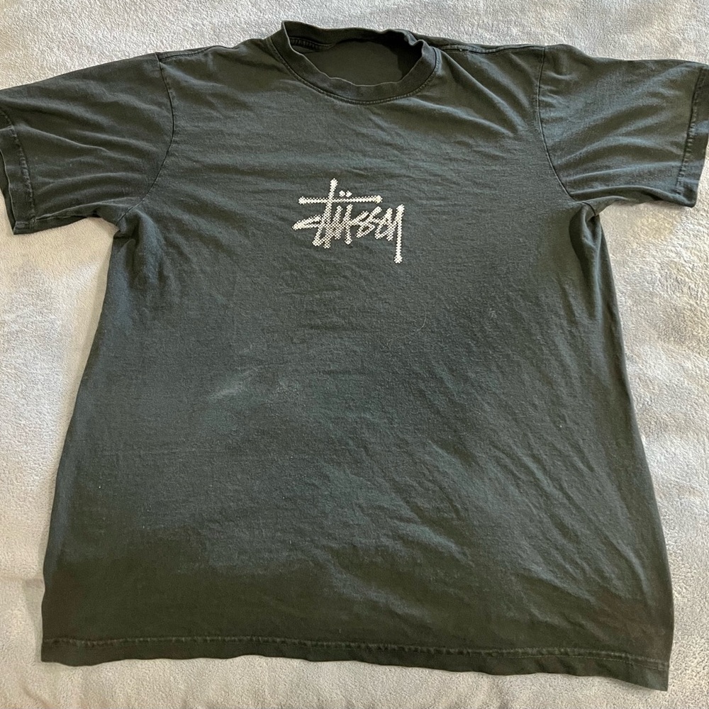 Black Stussy Graphic Tee